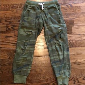 Vintage Havana Distressed Camo Sweatpants